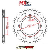 Supersprox Rear Sprocket 51T Honda CR85RB 2008 11-4GC-51