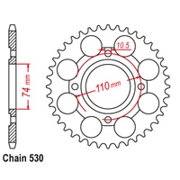SuperSprox Rear Sprocket 41T for Yamaha RD250 LC 1981-1982 >530