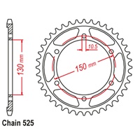 SuperSprox Rear Sprocket 42T for Honda XRV650 AFRICA TWIN 1988-1990 >525