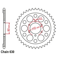 SuperSprox Rear Sprocket 35T for Yamaha XV920 VIRAGO RJ 1982 >630