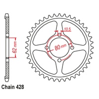 SuperSprox Rear Sprocket 49T 428 Pitch 11-5HP-49