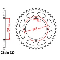 SuperSprox Rear Sprocket 38T for Yamaha XT550 1982-1983 >520
