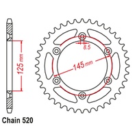 SuperSprox Rear Sprocket 44T for Cagiva 600 W16 DUAL SPORT 1994-1997 >520