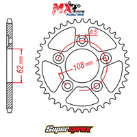 Supersprox Rear Sprocket 39T Cagiva Mito Evolution 1994-2008 11-701-39