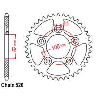 SuperSprox Rear Sprocket 43T 520 Pitch 11-701-43
