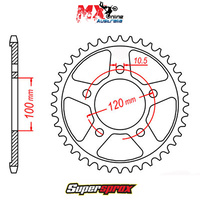 Supersprox Rear Sprocket 46T Aprilia SMV 750 DORSODURO 2007-2011 11-702-46