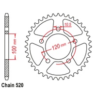SuperSprox Rear Sprocket 44T 520 Pitch 11-703-44