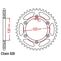 SuperSprox Rear Sprocket 46T for Aprilia SXV450 2006-2008 >520