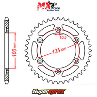 Supersprox Rear Sprocket 42T Ducati MONSTER M750 1996-2002 11-735-42