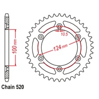 SuperSprox Rear Sprocket 44T for Ducati 900 MONSTER IE 1997-2003 >520