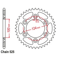 SuperSprox Rear Sprocket 42T 525 Pitch 11-745-42