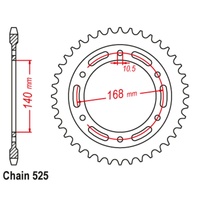 SuperSprox Rear Sprocket 42T 525 Pitch 11-BM3-42