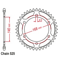 SuperSprox Rear Sprocket 42T 525 10.5mm Pitch 11-BM6-42