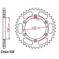 SuperSprox Rear Sprocket 48T for BMW G450 X 2009-2010 >520