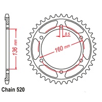 SuperSprox Rear Sprocket 40T for BMW F650 GS DAKAR 2000-2008 >520
