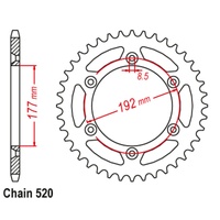 SuperSprox Rear Sprocket 48T for Husqvarna CR400 1981-1989 >520