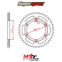 Supersprox Rear Sprocket 53T Husqvarna WR240 1985-1988 11-HSQ1-53
