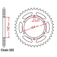 SuperSprox Rear Sprocket 44T for Hyosung GT650 S SPORTS TOURER 2005-2012 >525