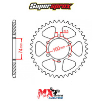 Supersprox Rear Sprocket 46T Hyosung GV250N EFI AQUILA 2010-2014 11-HY3-46