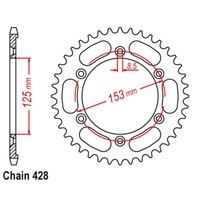 SuperSprox Rear Sprocket 52T for Honda XR190 (AG-XR) 2017-2021 >428