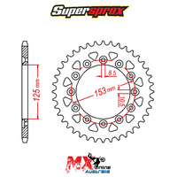 Supersprox Rear Sprocket 44T Honda XR650R 2000-2008 11-KAE2-44