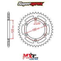 Supersprox Rear Sprocket 44T Husaberg 450FS E SUPERMOTO 2004-2008 11-KM1-44