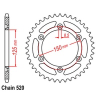 SuperSprox Rear Sprocket 52T for Gas Gas EC 250 2021-2022 >520