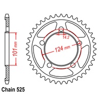 SuperSprox Rear Sprocket 49T for KTM 990 SUPER DUKE 2005-2010 >525