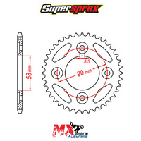 Supersprox Rear Sprocket 37T Honda NBC110 SUPER CUB 2016 11-KWW-37