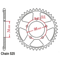 SuperSprox Rear Sprocket 42T 525 Pitch 11-KY2-42