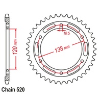 SuperSprox Rear Sprocket 36T for Honda CBR300R 2014-2018 >520