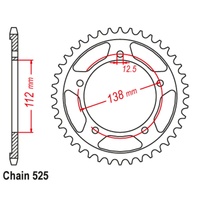 SuperSprox Rear Sprocket 42T for Honda CB650F 2014-2020 >525