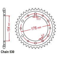 SuperSprox Rear Sprocket 43T 530 Pitch 11-MCW-43