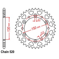 SuperSprox Rear Sprocket 46T for Honda XR600R 1988-1990 >520