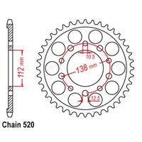 SuperSprox Rear Sprocket 43T 520 Pitch 11-MGS-43