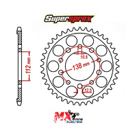 Supersprox Rear Sprocket 43T Honda NC700S X ABS 2012-2013 11-MGS-43