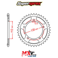 Supersprox Rear Sprocket 41T Honda VTR1000F FIRESTORM 1997-2007 11-MW0-41