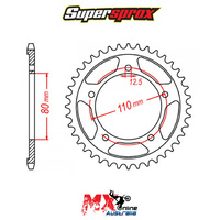 Supersprox Rear Sprocket 45T Triumph TROPHY 900 1991-2002 11-TR1-45