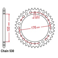 SuperSprox Rear Sprocket 42T 530 Pitch 11-TR2-42