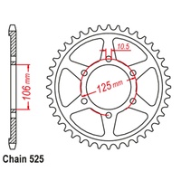 SuperSprox Rear Sprocket 47T for Triumph 1200 THRUXTON RS 2020 >525