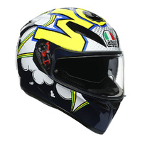 AGV K3 SV BUBBLE Blue/White/Yellow Fluo Helmet