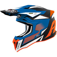 AIROH Helmet Strycker Axe Orange/Blue Matt