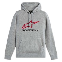 Alpinestars Always Hoodie V3 Grey Heather Red Black 