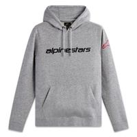 Alpinestars Linear Wordmark 2.0 Hoodie Grey Heather Red Black 