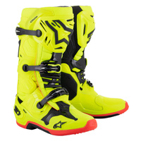 Alpinestars Boots TECH 10 Fluro Yellow/Black Fluro Red 