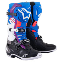 Alpinestars Boots TECH 10 Supervented Black Enamel Blue Purple White 