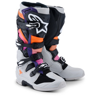 Alpinestars Boots TECH 7 Black Light Grey Fluro Orange Magenta 