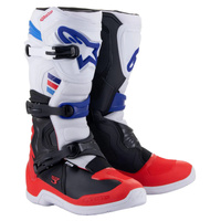 Alpinestars Boots TECH 3 White Bright Red/Dark Blue 