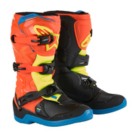 Alpinestars Boots TECH 3S Youth Fluro Orange/Enamel Blue Fluro Yellow 