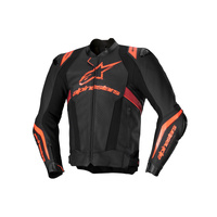 Alpinestars Jacket Missile V3 Ignition Leather Black White Fluro Red 